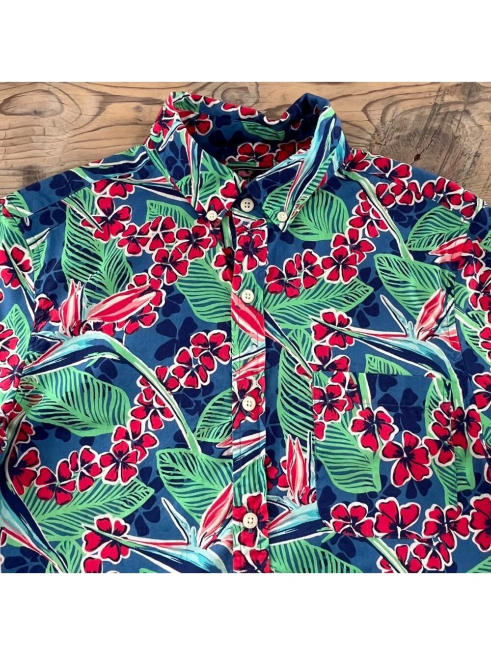 Vineyard Vines Slim Fit Murray Shirt Mens S Tropical Print 100% Cotton